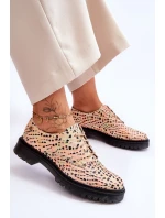 Dámské Kožené Boty Maciejka 04087-18 Oranžová a černá
