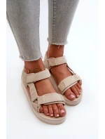 Dámské sandály na platformě Big Star NN274A535 béžové