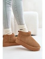 Dámské Velurové Sněhule Na Platformě Camel Nereviana