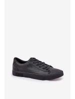 Pánské Klasické Nízké Tenisky Z Eko Kůže Big Star NN174252 Černé
