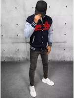 Pánská mikina na zip tmavě modrá FashionStreet BX5443