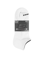 Skechers, 3 ks, unisex, bez froté, neviditelné ponožky S114041-100, bílé, velikosti 39–42