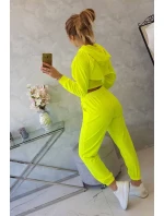 Bavlněná 3dílná sada žlutá neonová