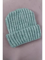 Magda K293 tmavě mátová čepice s ohrnovacím lemem