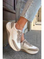 Dámské semišové tenisky na platformě Big Star HI-POLY SYSTEM – béžové