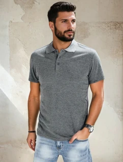 Pánská tmavě šedá polokošile FashionStreet PX0509