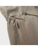 Tenká béžová dámská bunda s ozdobnou podšívkou J Style (16M9252-62) Tenká béžová dámská bunda s ozdobnou podšívkou J Style (16M9252-62)