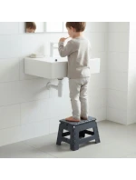 PROTISKLUZOVÁ SKLÁDACÍ STOLIČKA ŠEDÁ