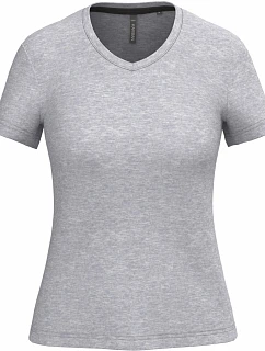 Kariban K 381 Dámské tričko s výstřihem do V 20.K381 oxford grey