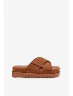 Dámské Pantofle Na Platformě S Propletenými Pásky Camel Rinasara