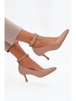 Lodičky s páskem tmavě béžové Perrine