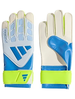 Dětské brankářské rukavice adidas Predator Training bílé, žluté a modré KA7793