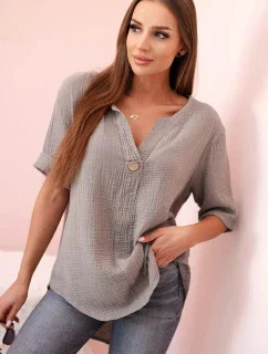Dámská mušelínová košile s knoflíkem fango