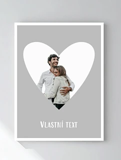 Personalizovaný magický fotoobraz v rámu - 30x40 - výřez fotky na podkladu
