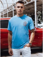 Pánské světle modré tričko s potiskem FashionStreet RX5492