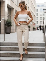 Dámské džíny Mom Fit s vysokým pasem v barvě ecru, FashionStreet UY3089