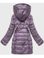 Fialová oboustranná dámská bunda - kožíšek (b8053-51)