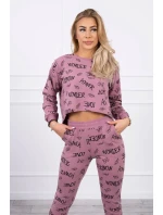 Sada s nápisy tmavě růžová Sada s nápisy tmavě růžová