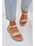 Dámské Sandály Na Platformě Béžové Evaretha