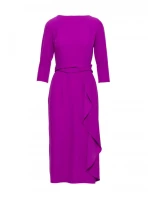 S425 Šaty s volánkem - levandulové