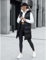 Dámská prošívaná vesta FAR AWAY černá FashionStreet TY3748 Dámská prošívaná vesta FAR AWAY černá FashionStreet TY3748