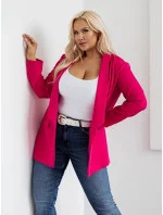 Klasické dámské plus size sako v malinové barvě (8275) Klasické dámské plus size sako v malinové barvě (8275)