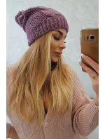 Fleecová čepice Carolina K243 tmavě růžová