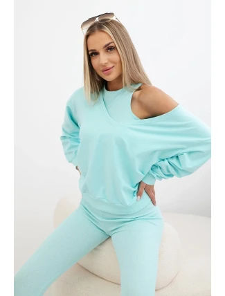 3dílný set mikina + top + legíny mint 3dílný set mikina + top + legíny mint