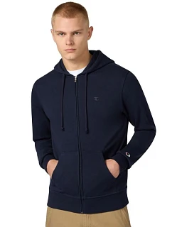 Pánská mikina Champion s kapucí na zip tmavě modrá 220786 BS501 pánské