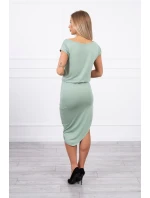 Sukienka asymetryczna ciemno miętowa