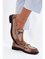 Kožené dámské mokasyny Vinceza Béžové