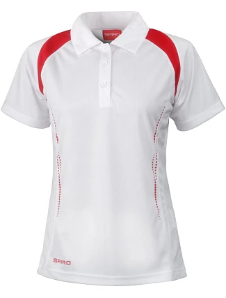 Spiro S 177F Dámské týmové piqué polo 29.177F white/red Spiro S 177F Dámské týmové piqué polo 29.177F white/red