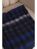 Komin dámský vlněný melírovaný měkký šála na zimu KN20 modrý