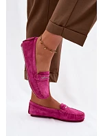 Dámské ploché mokasíny z přírodního semiše S.Barski LR61-7029 fuchsiová Dámské ploché mokasíny z přírodního semiše S.Barski LR61-7029 fuchsiová