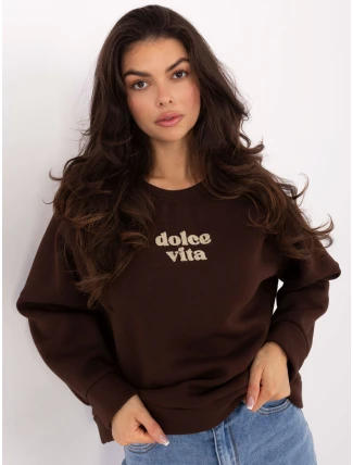 Mikina MJ BL H2525.66 tmavě hnědá