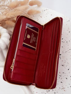 Lakovaná dámská peněženka z eko kůže Phelina – červená