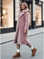 Dámský zimní kabát LUXERII dlouhý kožich růžový FashionStreet TY4689z Dámský zimní kabát LUXERII dlouhý kožich růžový FashionStreet TY4689z