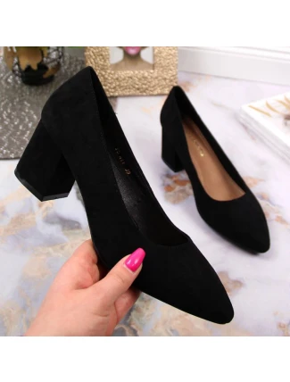 Sergio Leone W SK358A černé lodičky na podpatku