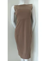 Dámské šaty bez rukávů 18417 hnědé - Koucla