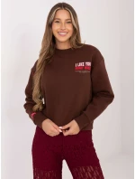 Mikina D10608BC02568J tmavě hnědá Mikina D10608BC02568J tmavě hnědá