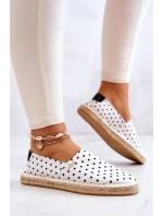 Dámské módní espadrilky Polka Dots Big Star - bílé Dámské módní espadrilky Polka Dots Big Star - bílé