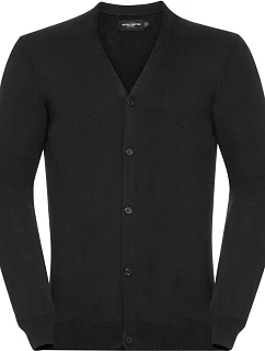 Russell Athletic 715M Pánský pletený cardigan s výstřihem do V 11.715M black