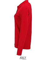 SOL'S Perfect LSL Women Dámské piqué polo s dlouhým rukávem 25.2083 red