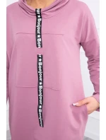 Šaty s kravatou tmavě růžové Šaty s kravatou tmavě růžové