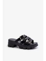 Dámské pantofle na nízkém podpatku ZAXY černé Dámské pantofle na nízkém podpatku ZAXY černé