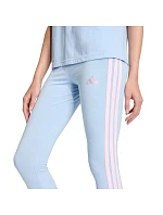 Dámské legíny adidas Essentials 3-Stripes Cotton, světle modré, KD2352