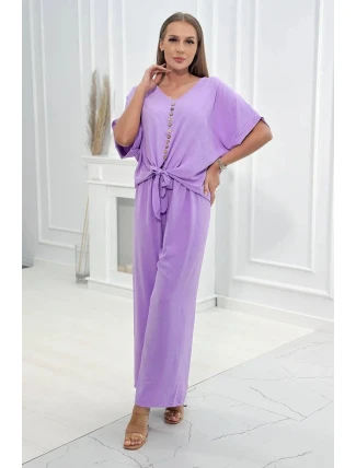 Souprava halenky a kalhot světle fialová Souprava halenky a kalhot světle fialová