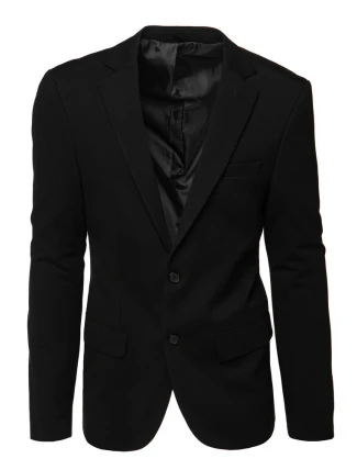 Pánské jednořadové sako černé FashionStreet MX0631 Pánské jednořadové sako černé FashionStreet MX0631