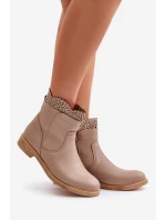 Nízké Dámské Boty Na Ploché Podpatky Kožené Lewski 3624 Béžové Nízké Dámské Boty Na Ploché Podpatky Kožené Lewski 3624 Béžové