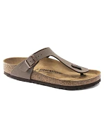 Pánské šedé žabky Birkenstock Gizeh Birko-Flor Nubuck Stone regular wide (43391) dámské Pánské šedé žabky Birkenstock Gizeh Birko-Flor Nubuck Stone regular wide (43391) dámské